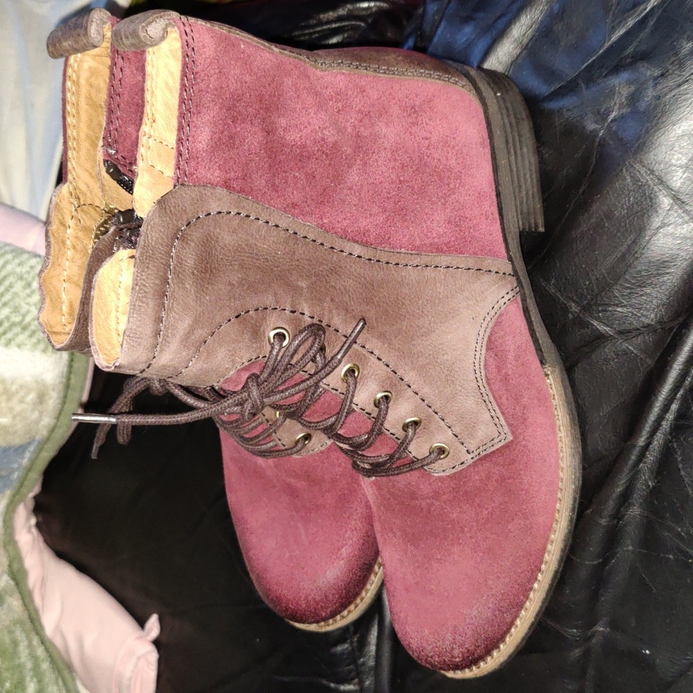 Oxford style leather boot, Sz 6.5